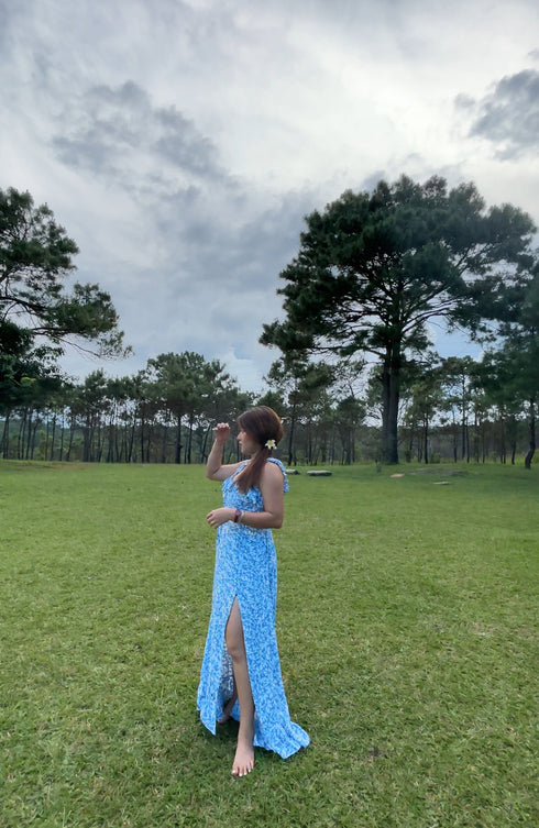 Women floral print maxi dress